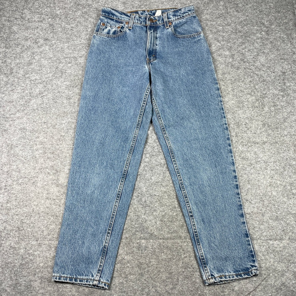 Levis Jeans Womens 9 JR S (Fits 27x28) Blue 550 Relaxed Fit Tapered Leg USA Made